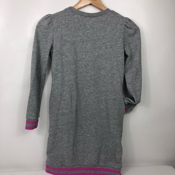 Gap Girl Knit Tunic Top Dress Gray Pink sz large - Picture 2 of 12